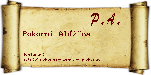 Pokorni Aléna névjegykártya